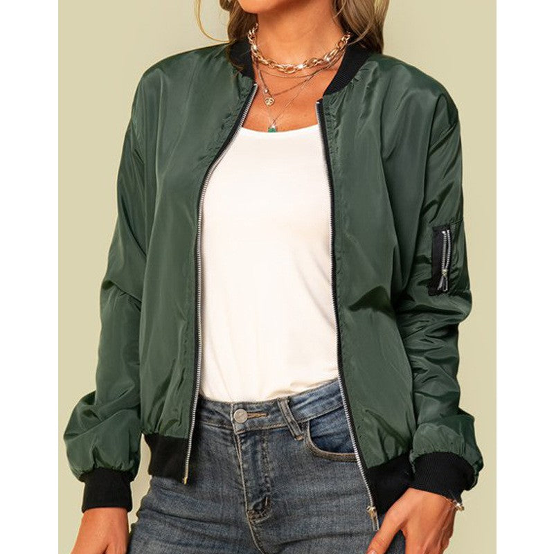Solid Zip Jacket