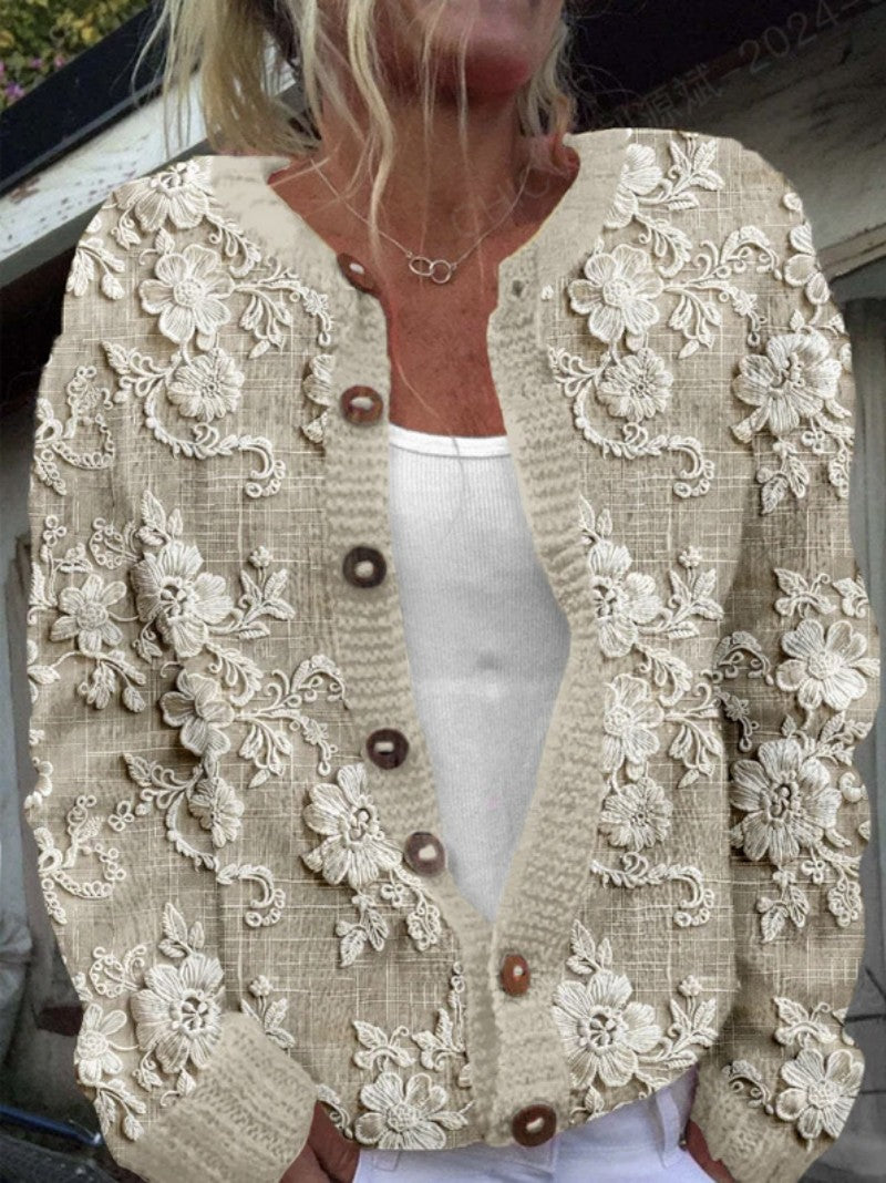 Printed Cardigan Jacket