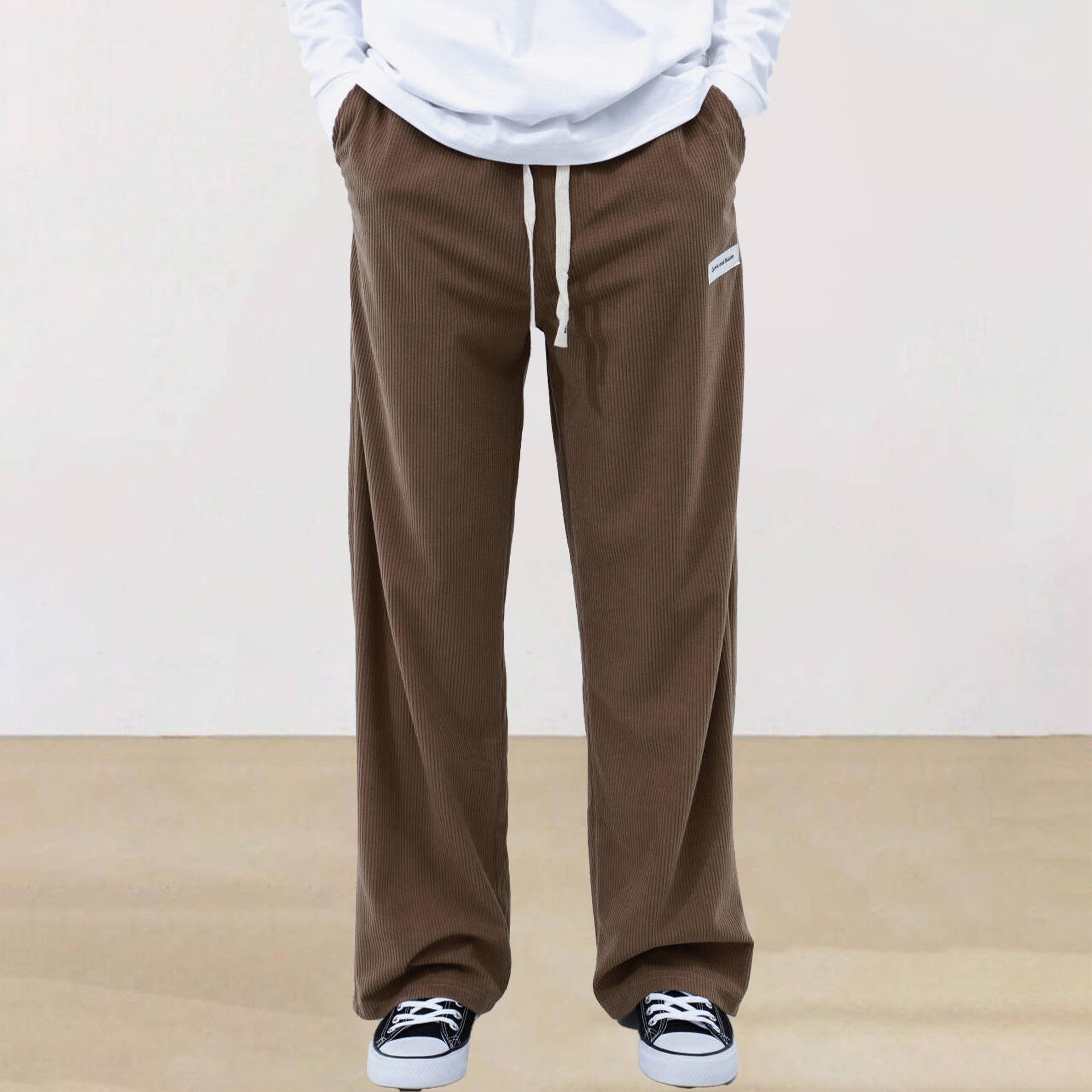 Men's Corduroy Wide-leg Trousers