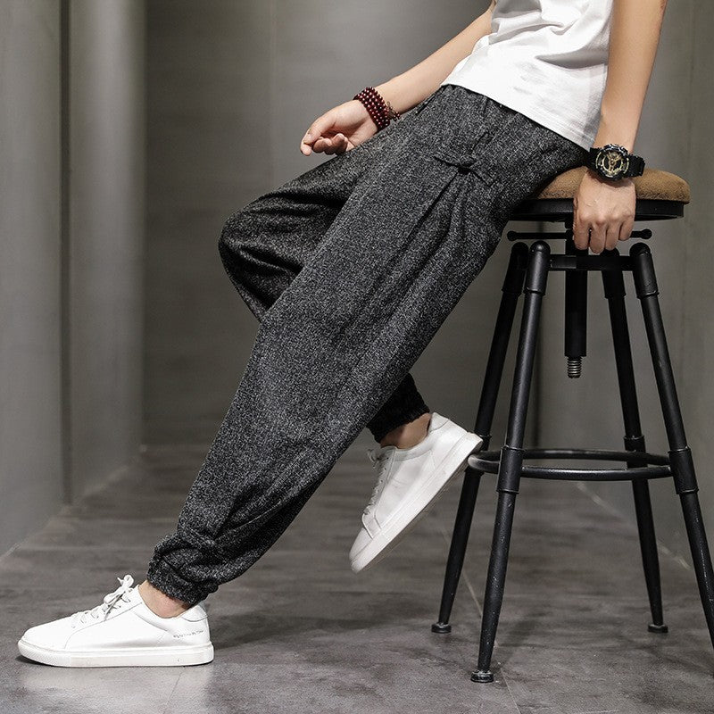 Men's Wide-Leg Casual Pants