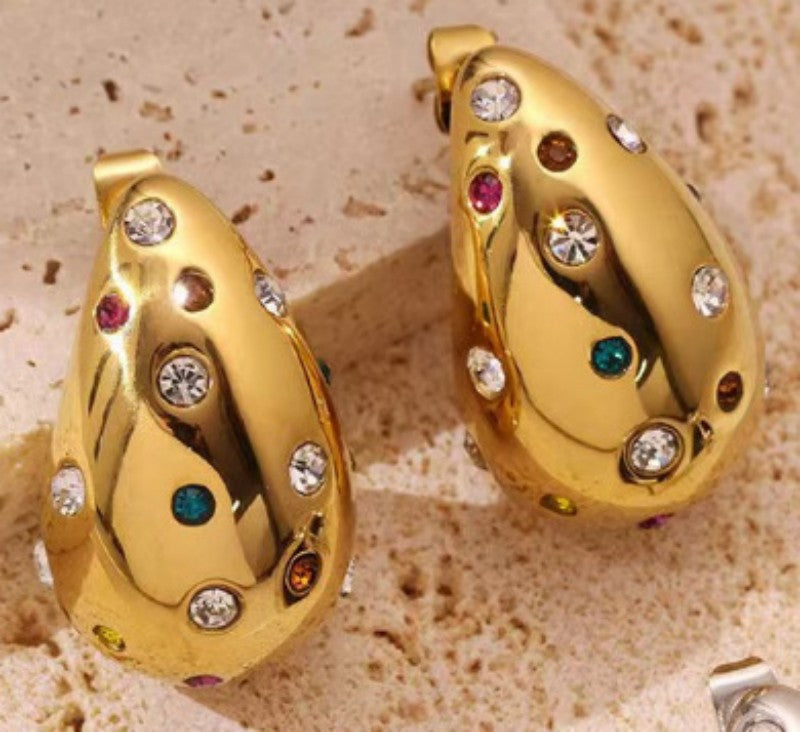 Golden Stud Earrings