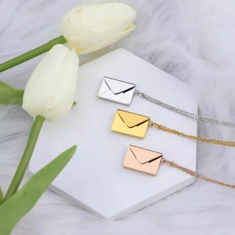 Envelope Engraving Necklace
