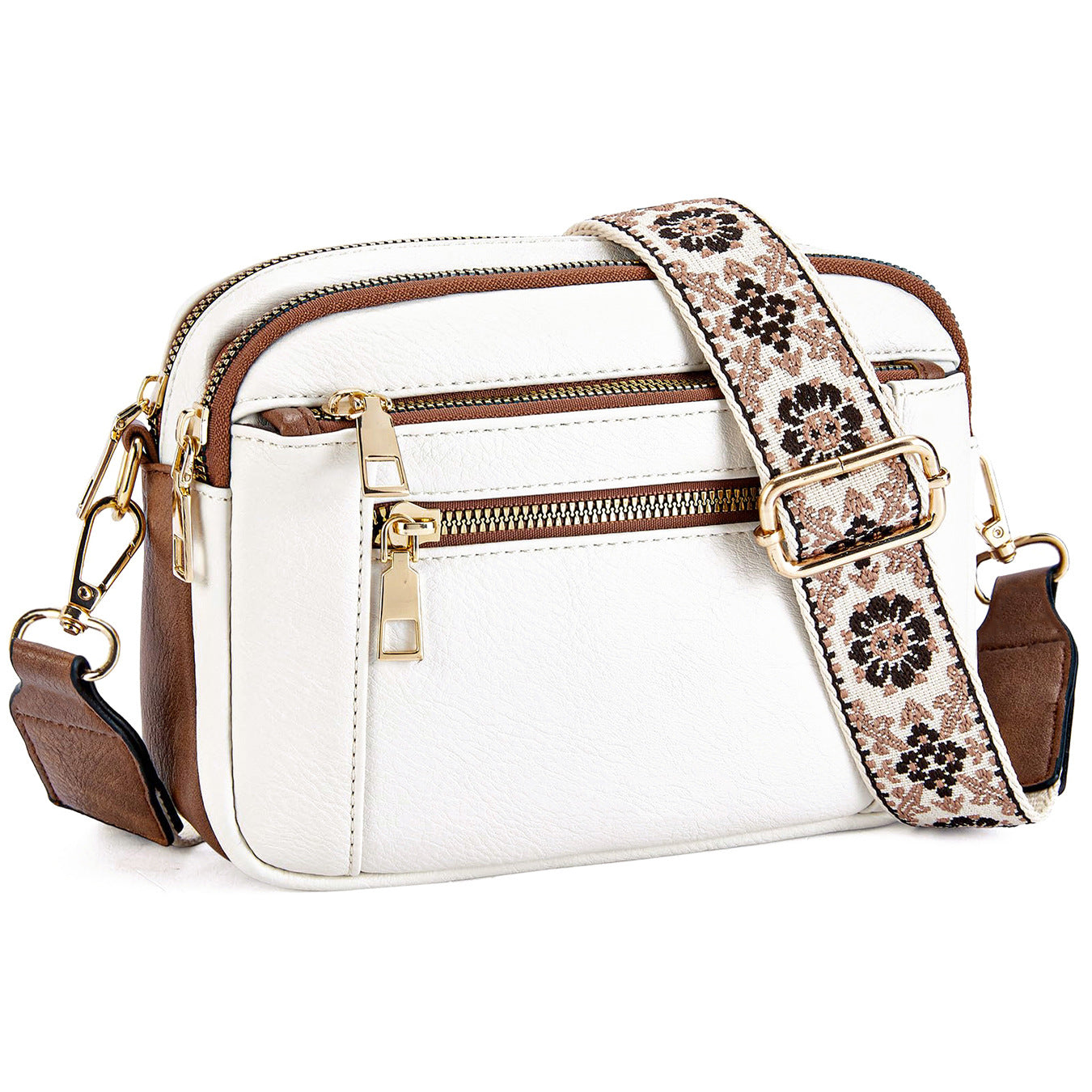 Colorblock Zip Crossbody Bag