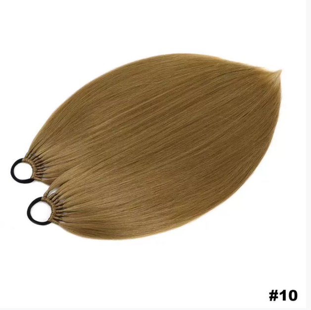 High Temperature Silk Head Rope Horsetail Wig