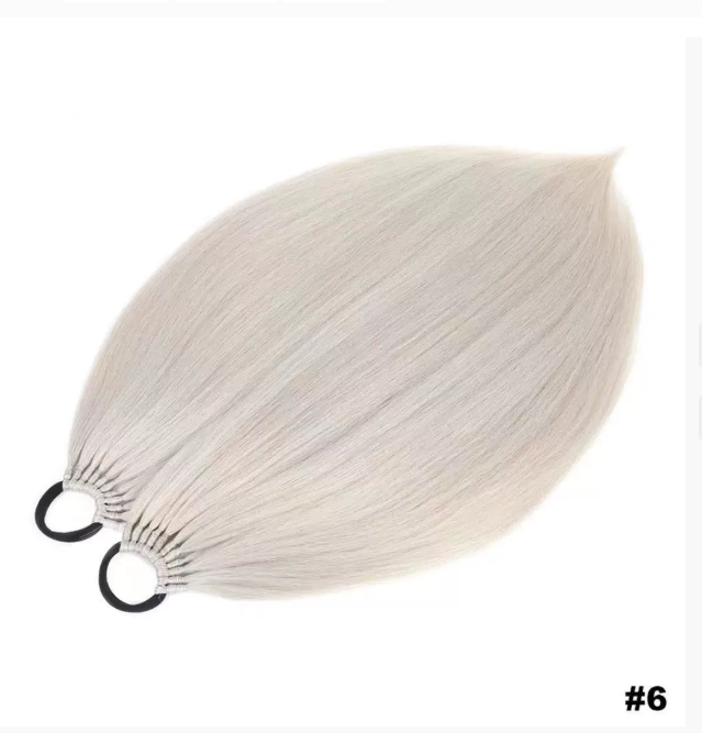High Temperature Silk Head Rope Horsetail Wig