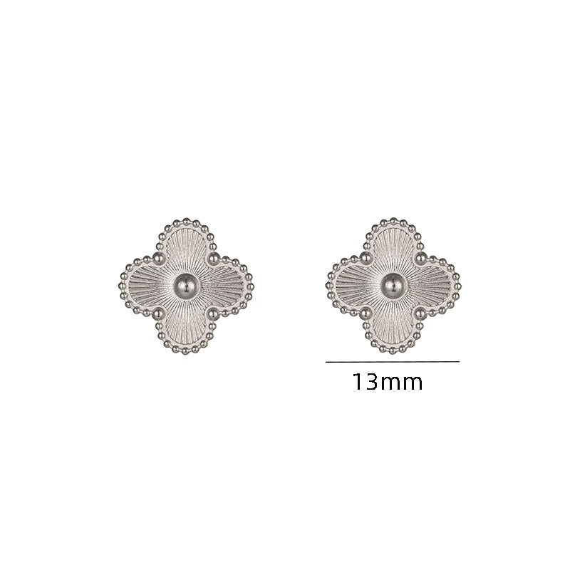 Four-leaf Clover Simple Stud Earrings