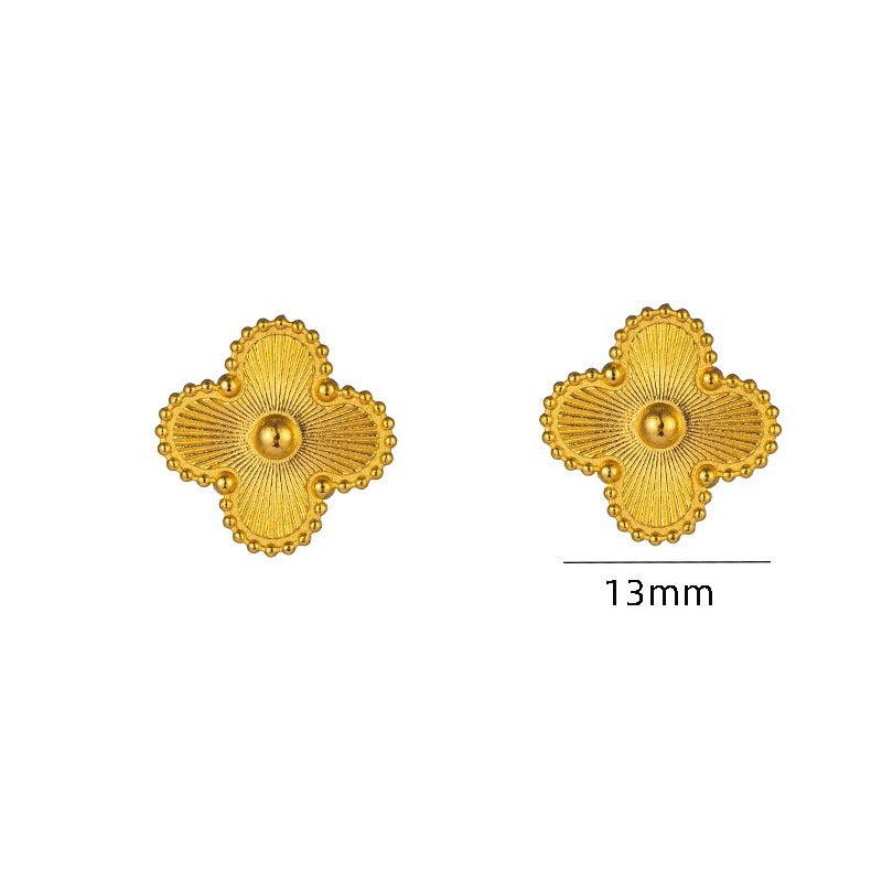 Four-leaf Clover Simple Stud Earrings