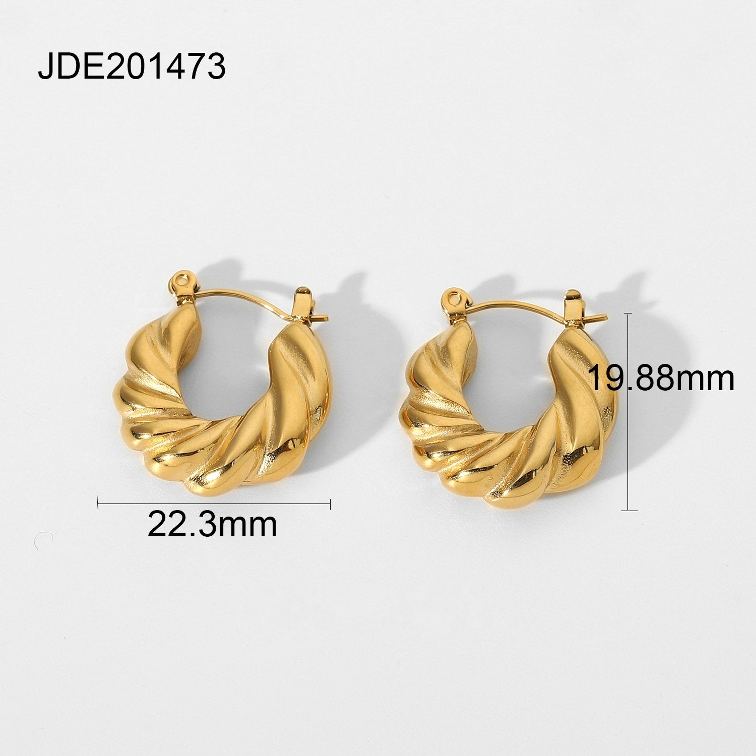 Twisted Croissant Stud Earrings