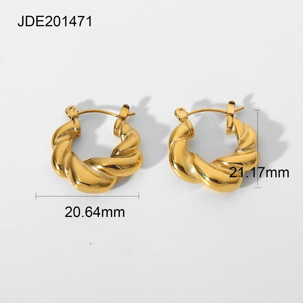 Twisted Croissant Stud Earrings