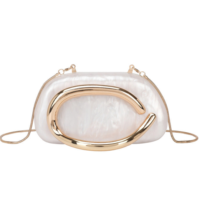 Goldtone Chain Crossbody Bag