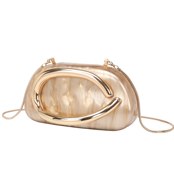 Goldtone Chain Crossbody Bag