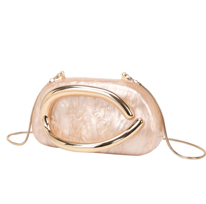 Goldtone Chain Crossbody Bag