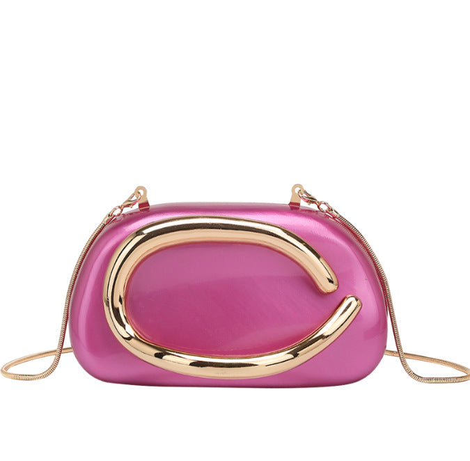 Goldtone Chain Crossbody Bag