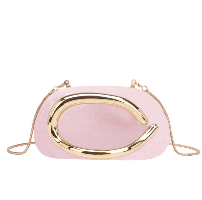 Goldtone Chain Crossbody Bag