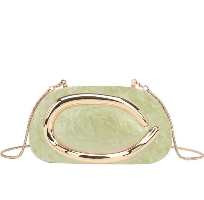 Goldtone Chain Crossbody Bag