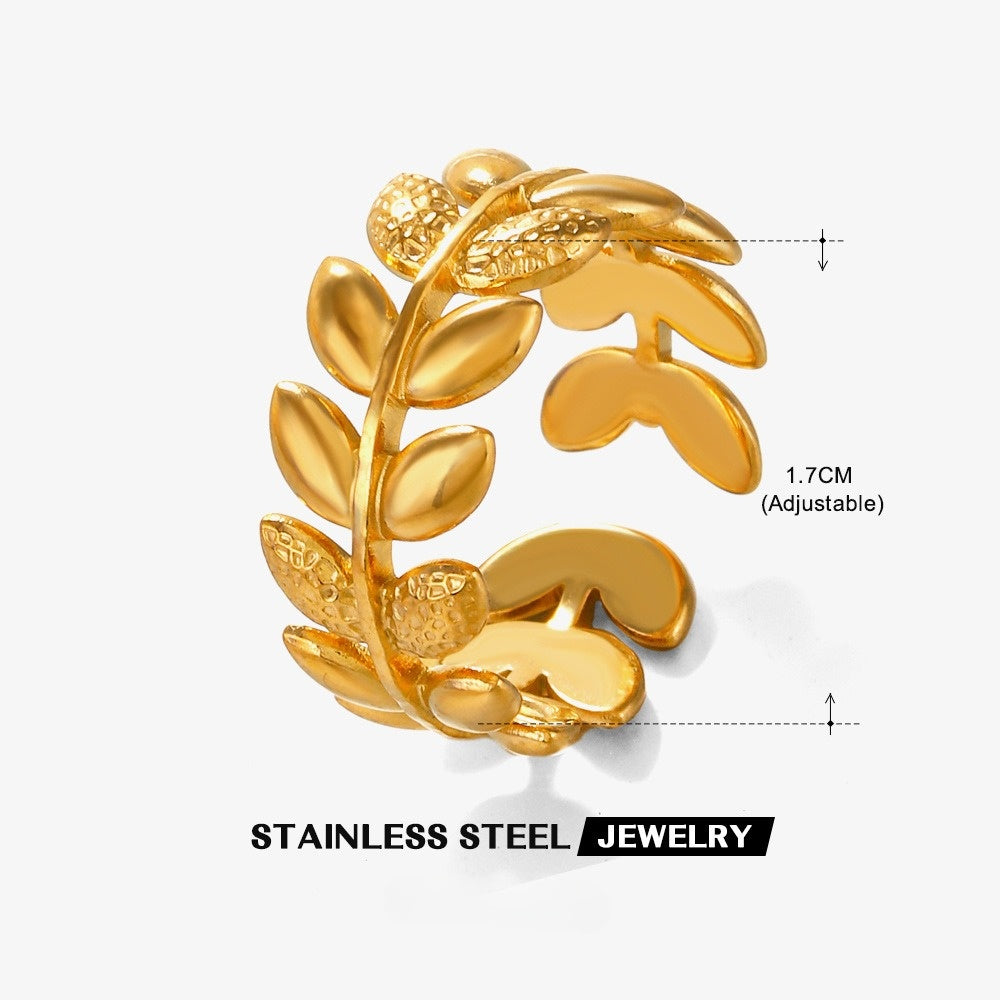 Open Leaf Ring