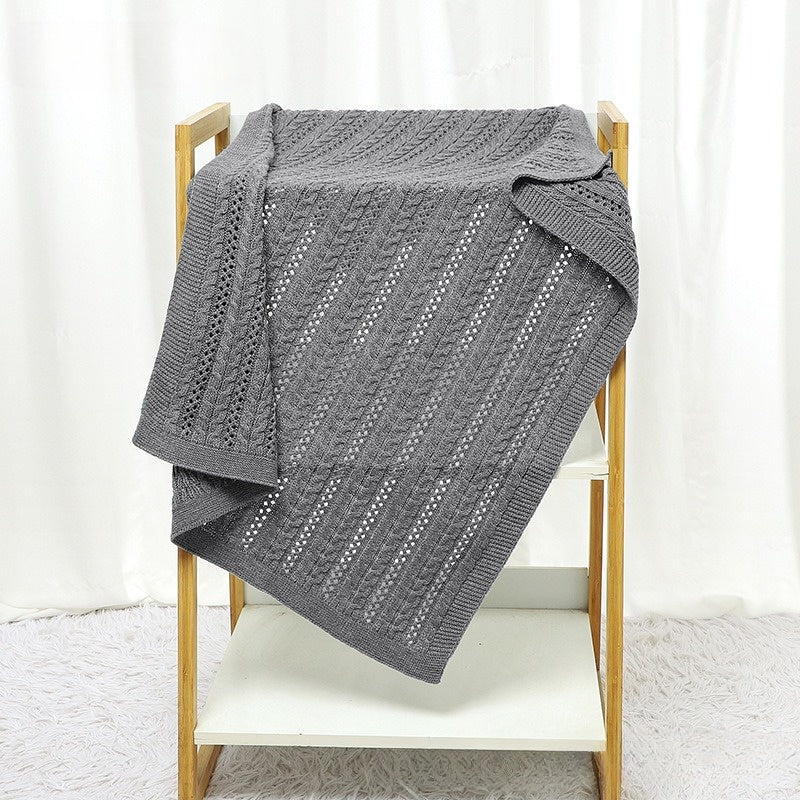 Baby Solid Color Knitted Blanket