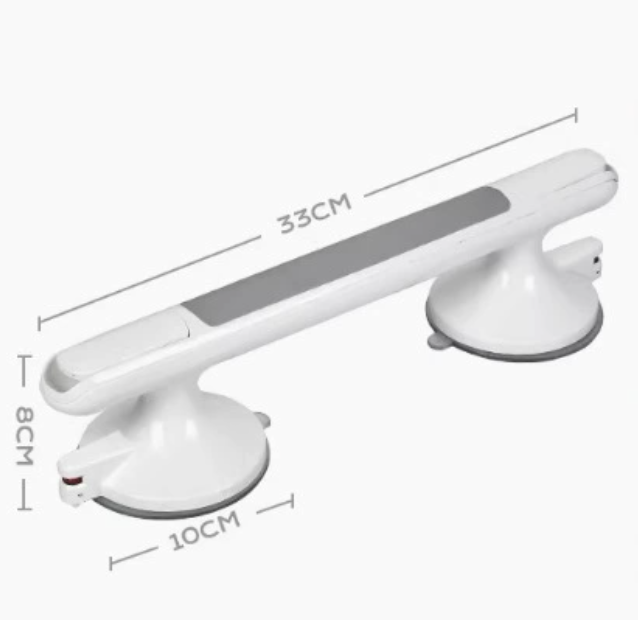 Suction cup bathroom handle