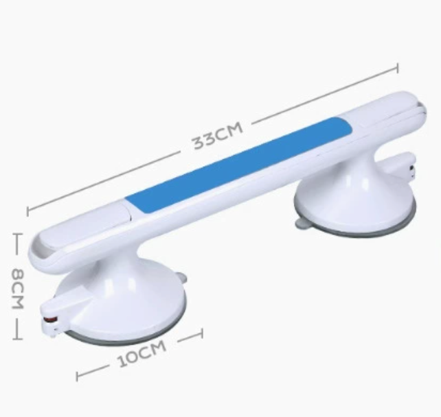 Suction cup bathroom handle