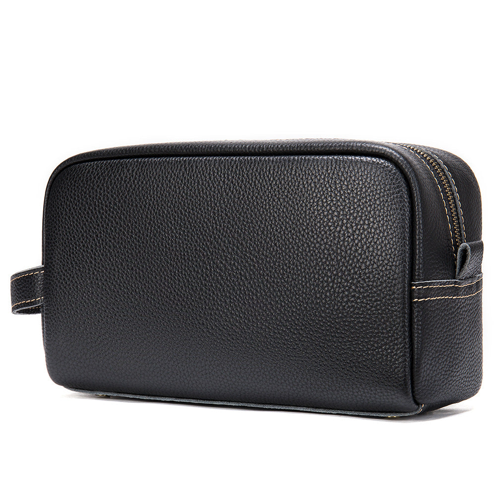 Cross-border direct selling men's handbag real leather toiletry bag portable travel cosmetics storage bag wholesale