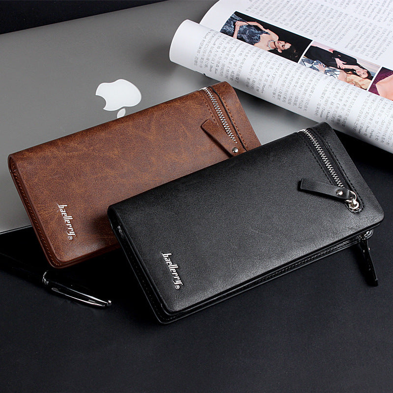 baellerry business clutch men's wallet long zip clutch mobile phone bag factory wholesale men's bag