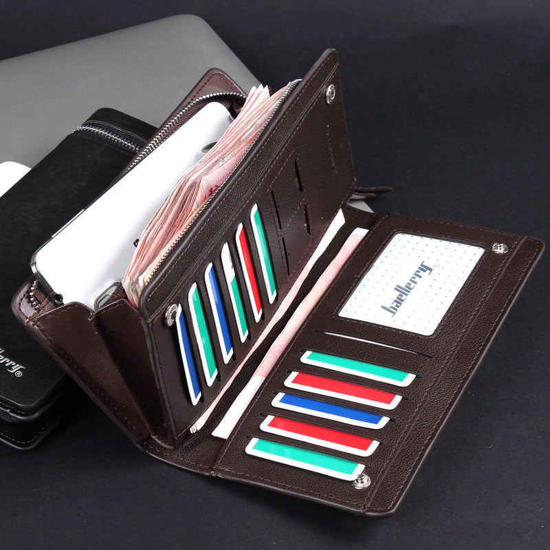 baellerry business clutch men's wallet long zip clutch mobile phone bag factory wholesale men's bag