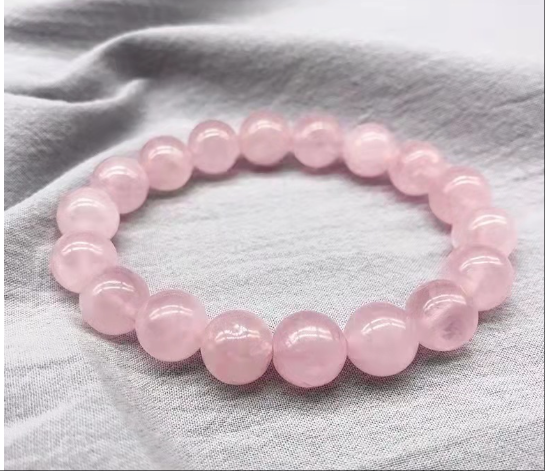 Pink Crystal Beaded Bracelet