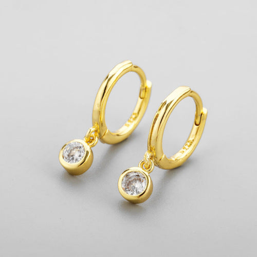 Round Zircon Earrings