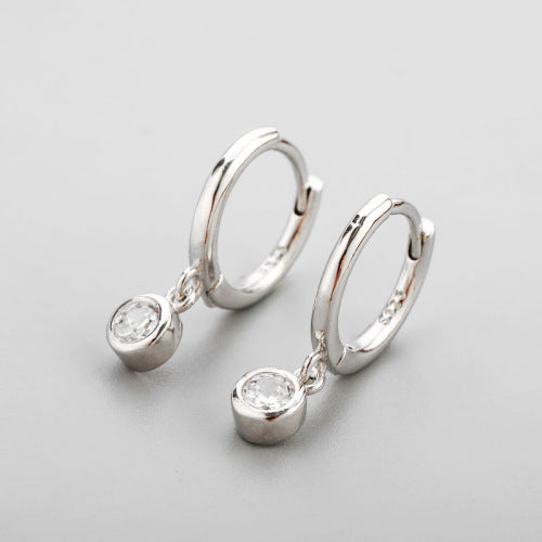 Round Zircon Earrings