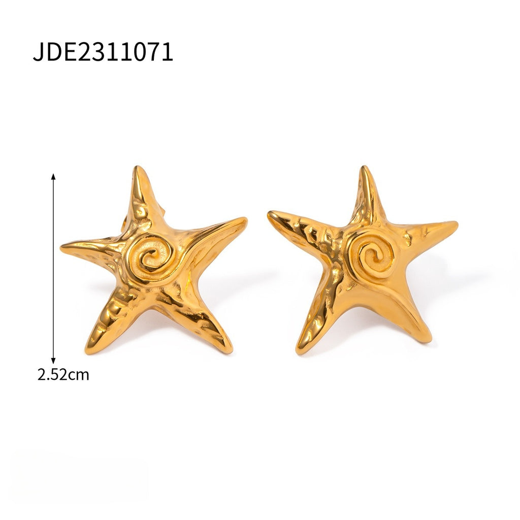 Golden Stud Earrings