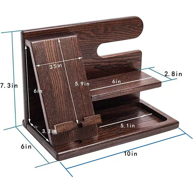 Wooden Mobile Phone Storage Rack