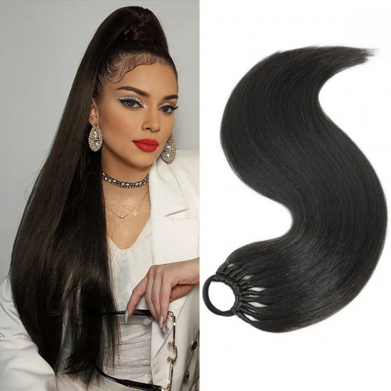 Wig Ponytail Wrapping Phorse Tail Straight