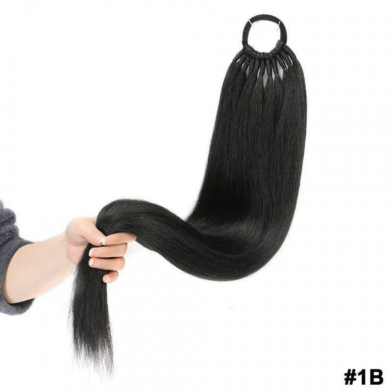 Wig Ponytail Wrapping Phorse Tail Straight