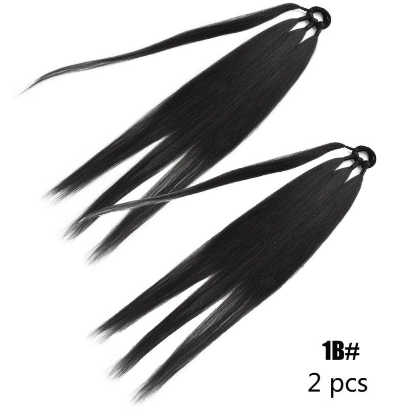 Wig Ponytail Wrapping Phorse Tail Straight