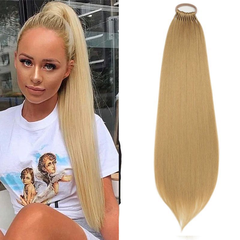 Wig Ponytail Wrapping Phorse Tail Straight