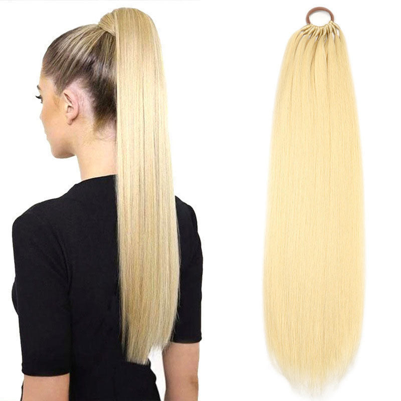 Wig Ponytail Wrapping Phorse Tail Straight