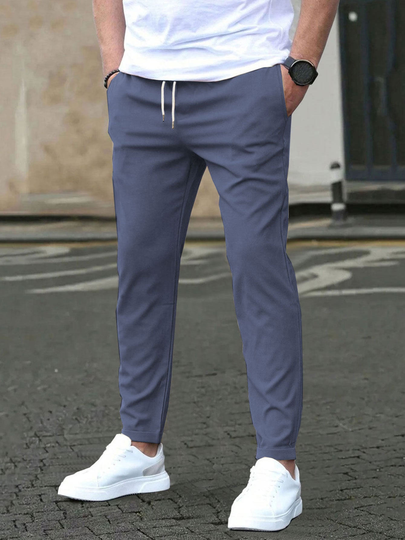 Casual Slim-Fit Cropped Pants