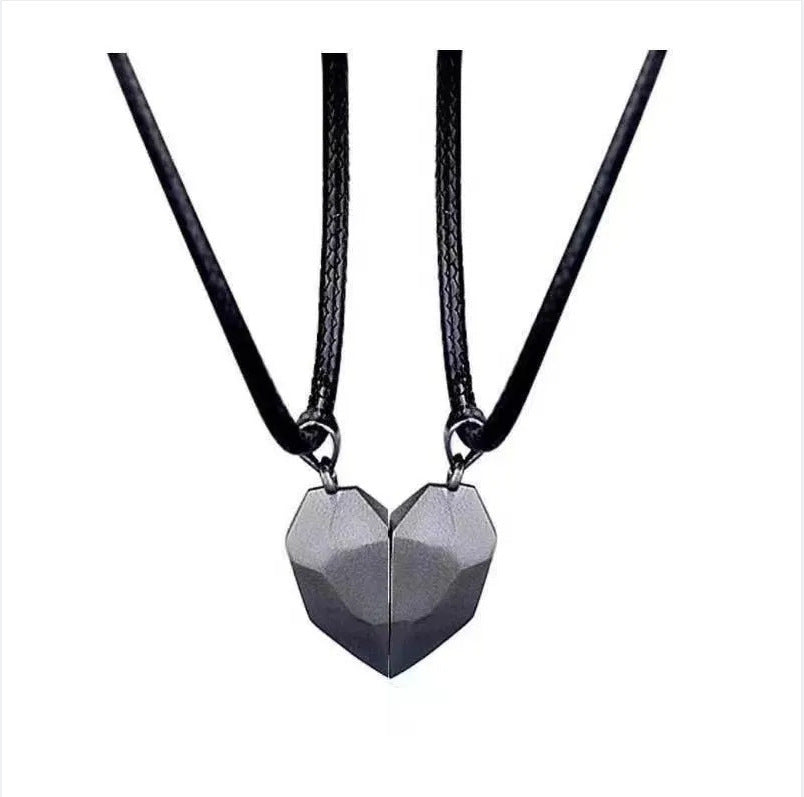 Love Magnetic Joker Couple Necklace