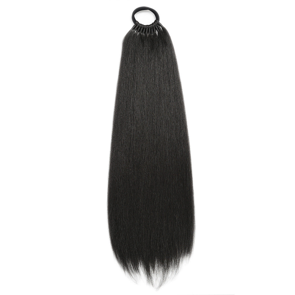 High Temperature Silk Head Rope Horsetail Wig
