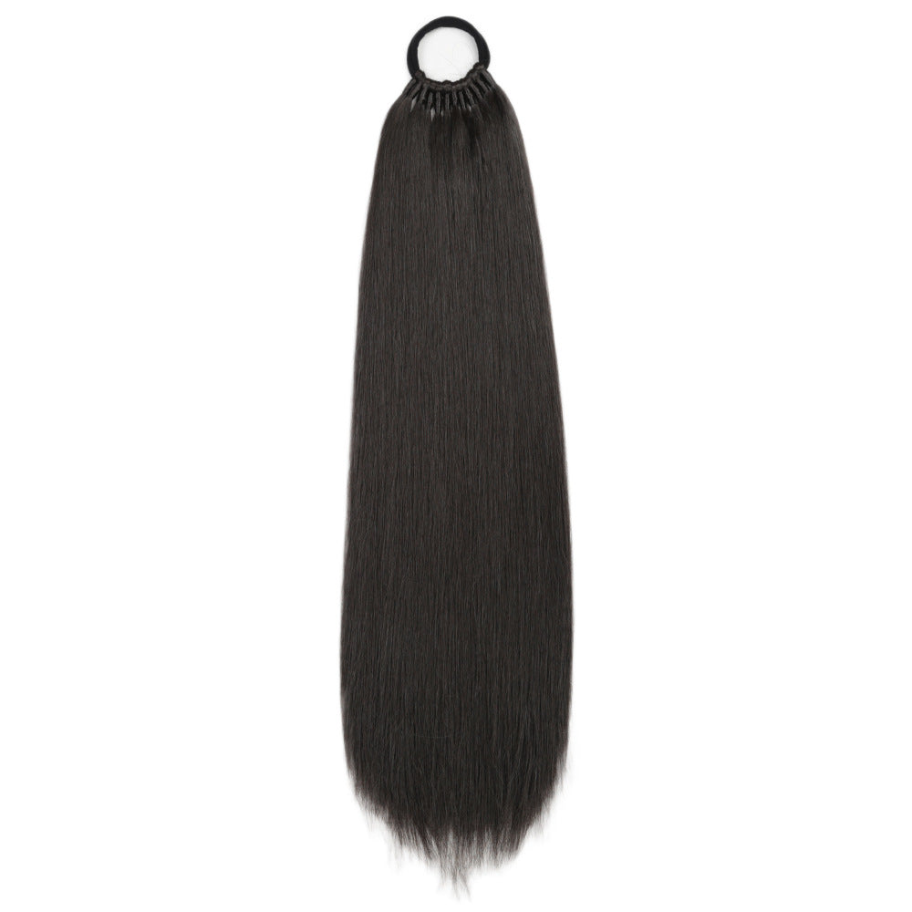 High Temperature Silk Head Rope Horsetail Wig