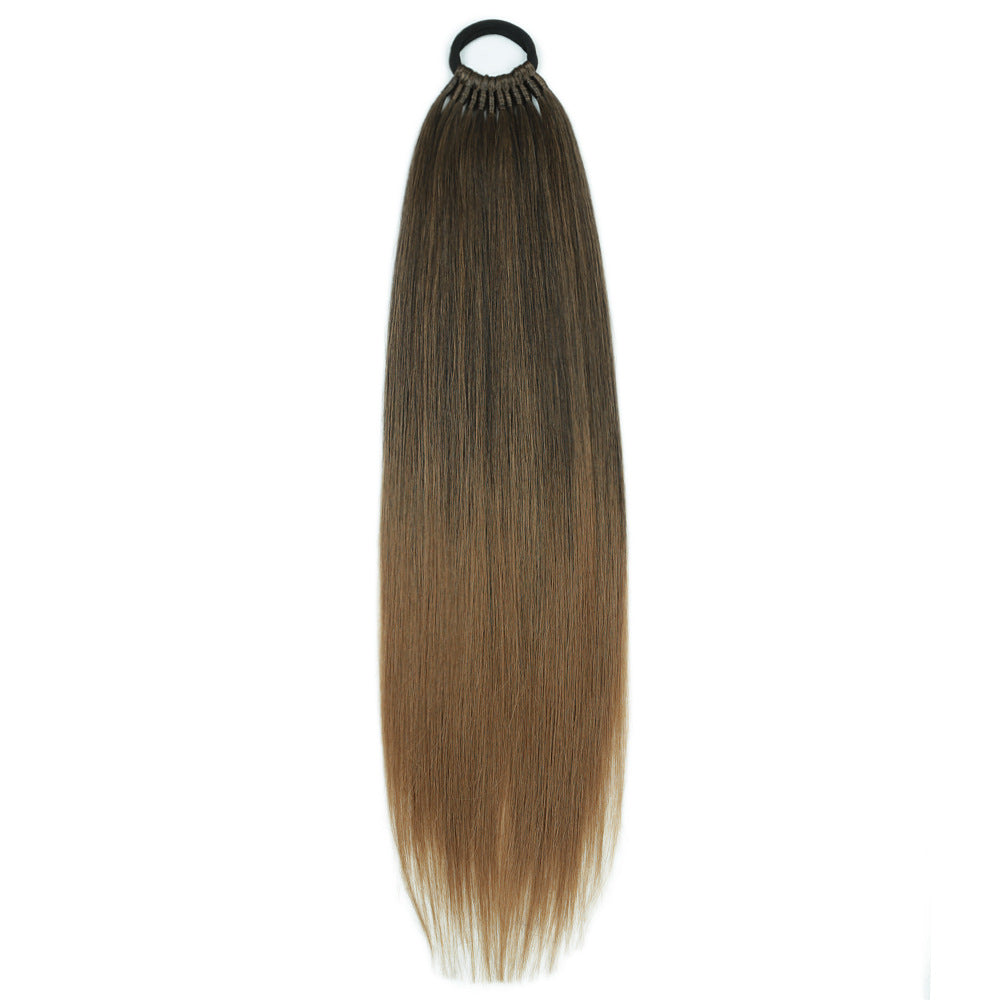 High Temperature Silk Head Rope Horsetail Wig