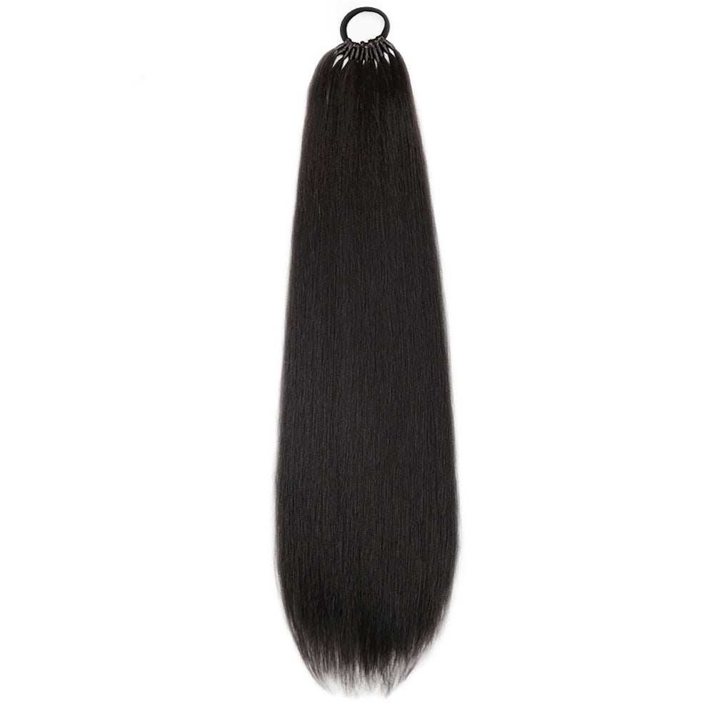 High Temperature Silk Head Rope Horsetail Wig