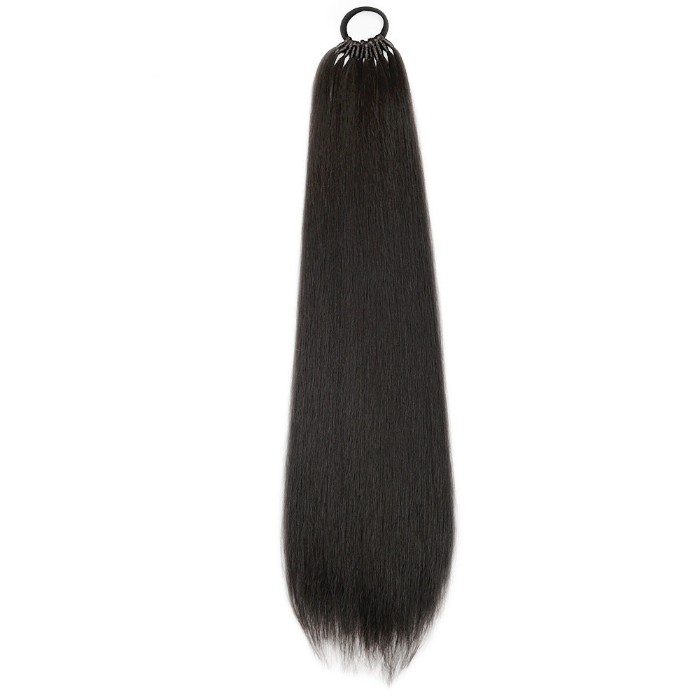 High Temperature Silk Head Rope Horsetail Wig