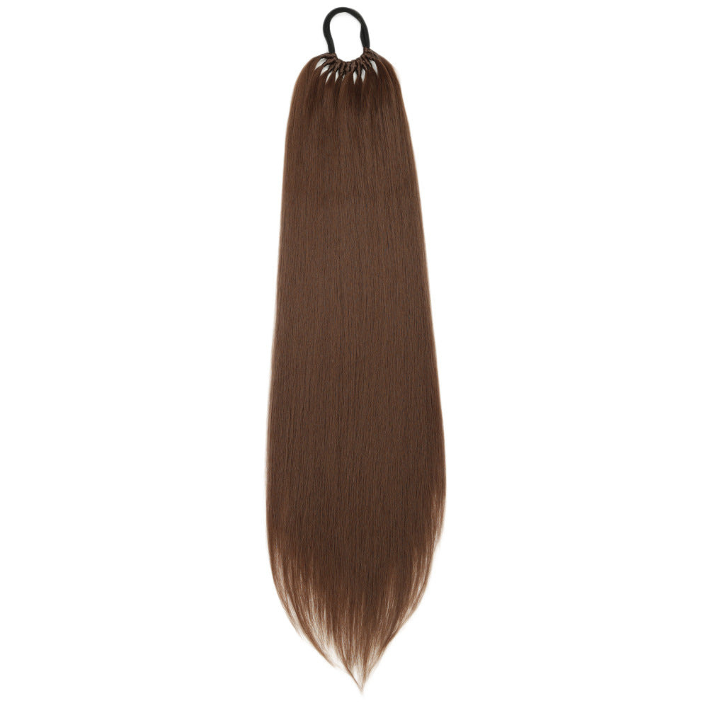 High Temperature Silk Head Rope Horsetail Wig