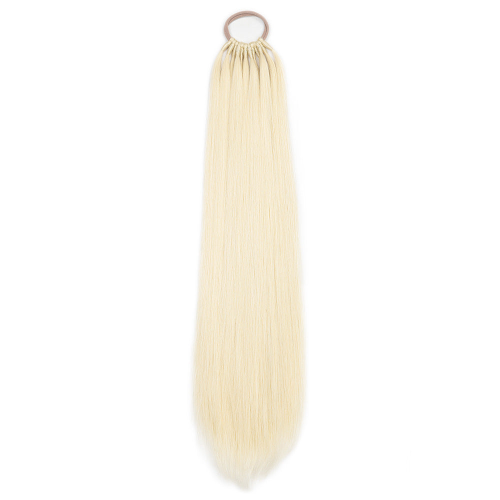 High Temperature Silk Head Rope Horsetail Wig