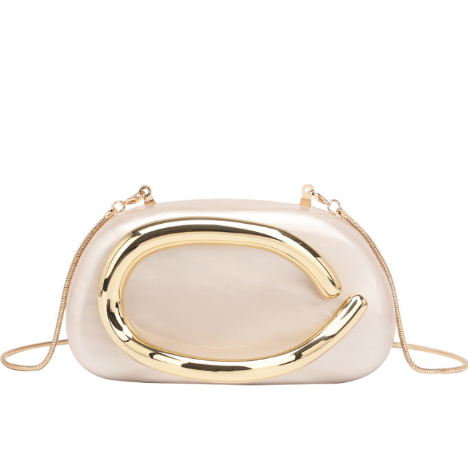 Goldtone Chain Crossbody Bag