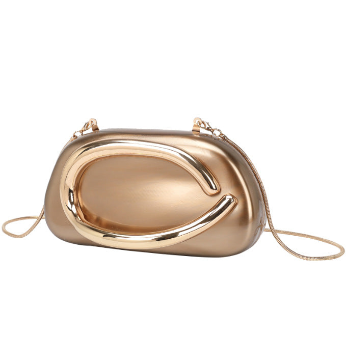 Goldtone Chain Crossbody Bag