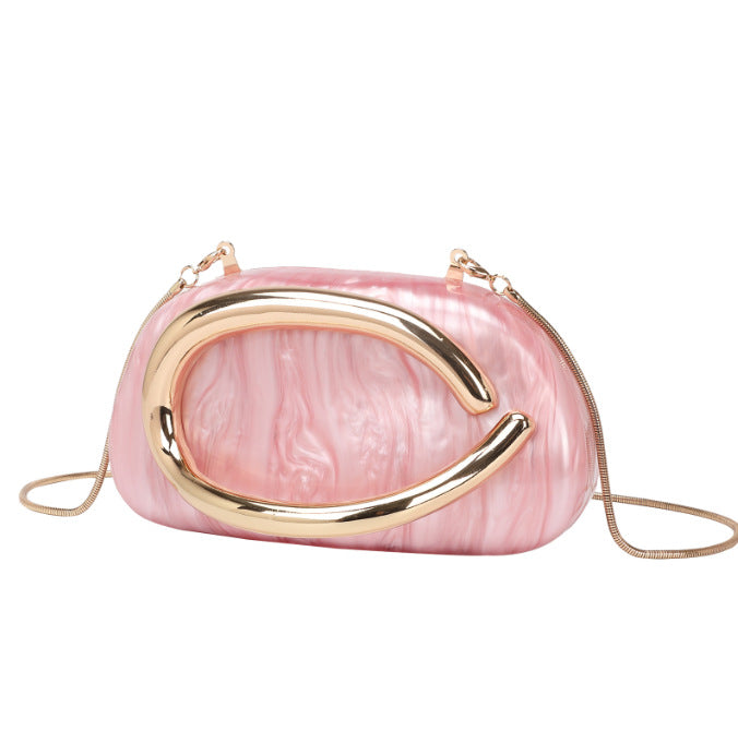 Goldtone Chain Crossbody Bag