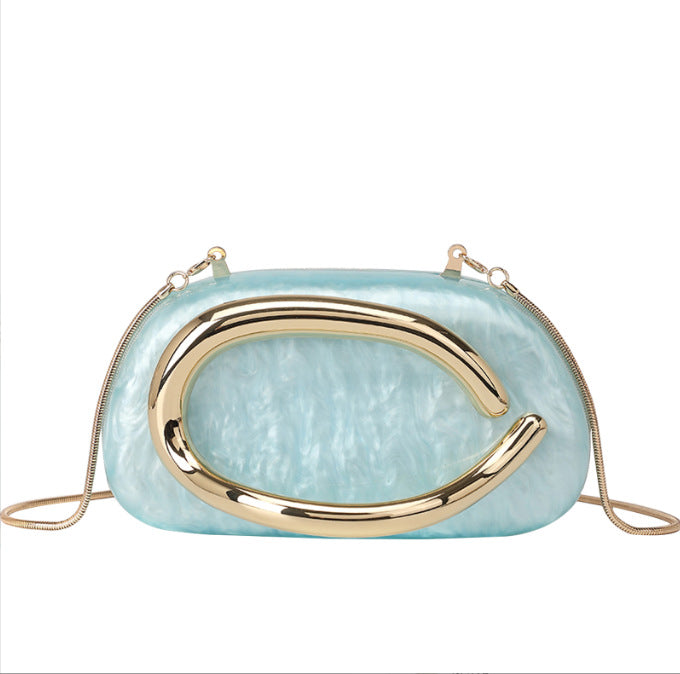 Goldtone Chain Crossbody Bag