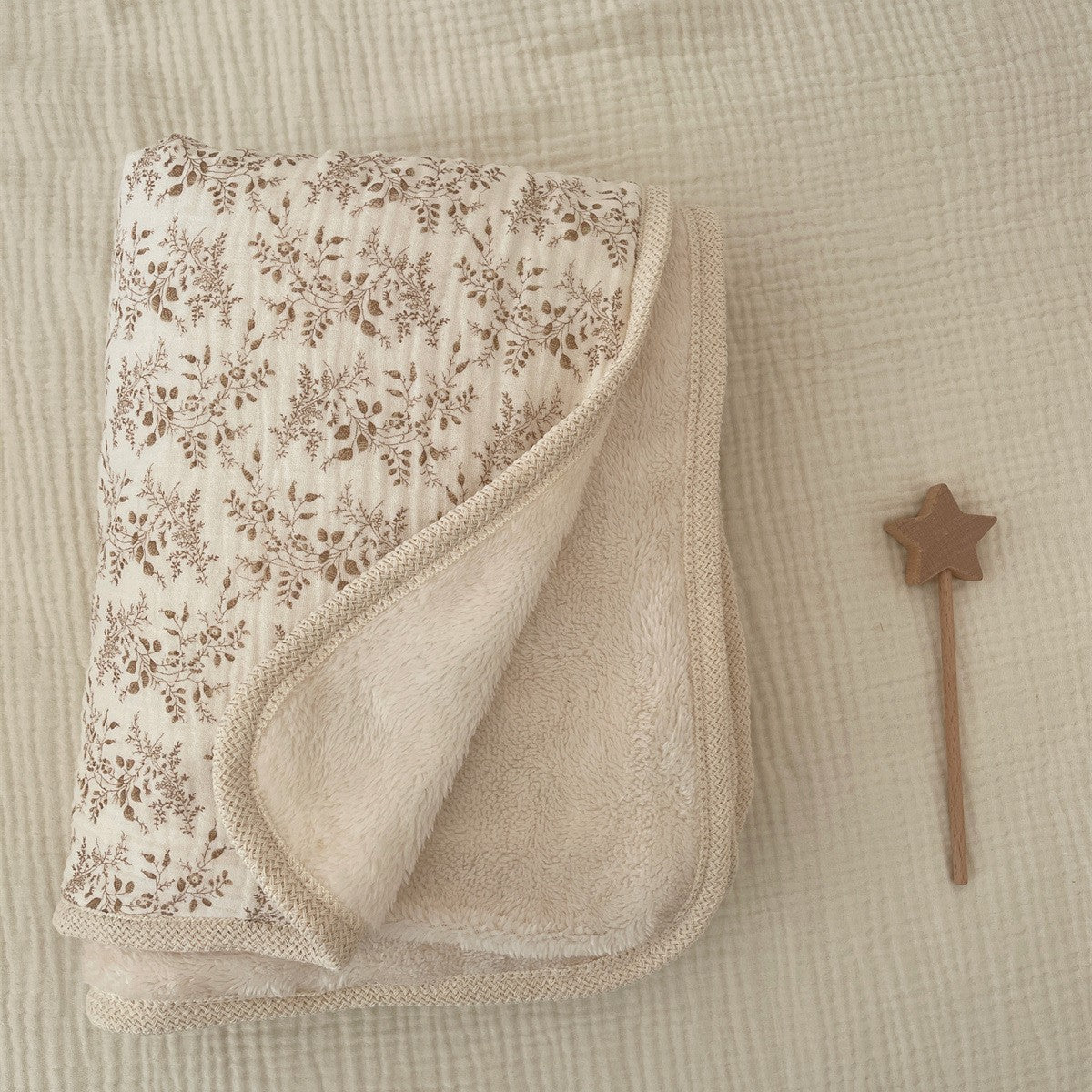 Cotton Yarn Fleece-lined Fleece Blanket